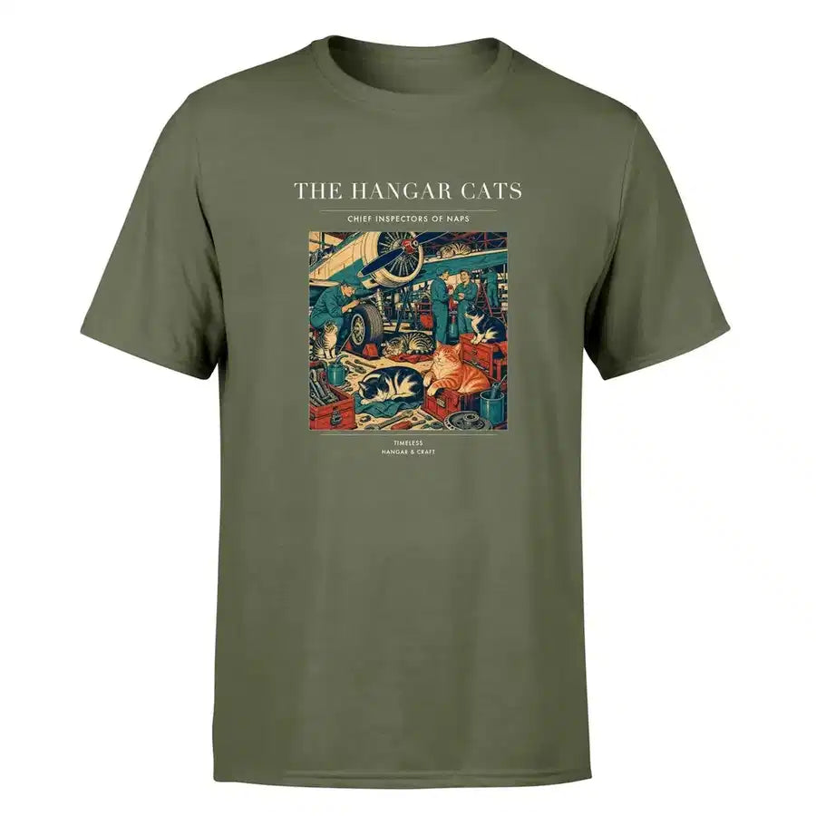 VINTAGE G4137 - The Hangar Cats - Premium T-Shirt design on greenarmy premium