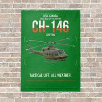 Thumbnail for Bell Canada CH-146 Griffon vertical canvas print - no frame - green background