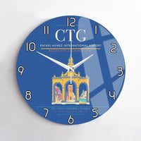 Thumbnail for Rafael Nunez International Airport CTG Wall-Clock No-Frame - Blue