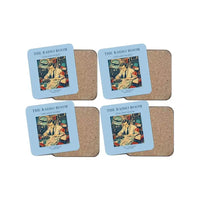 Thumbnail for The Radio Room - Designed Coasters design on light blue 4-pieces-set