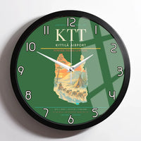 Thumbnail for Kittilä Airport (KTT) design on green framed wall clock