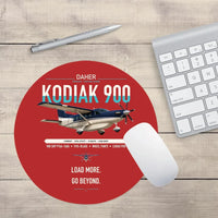 Thumbnail for Daher Kodiak 900 design on red round mouse pad