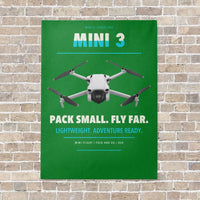 Thumbnail for DJI Mini 3 vertical canvas print - no frame - green background