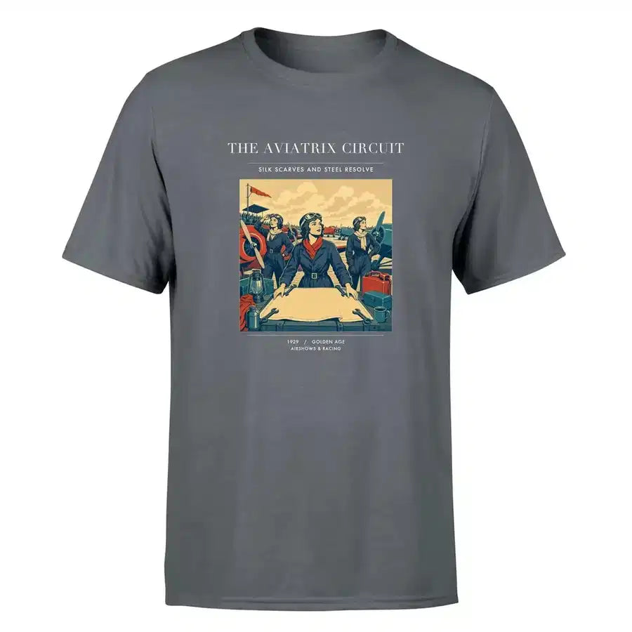 VINTAGE G4164 - The Aviatrix Circuit - Premium T-Shirt design on gray premium t shirt
