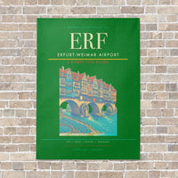 Thumbnail for Erfurt-Weimar Airport ERF vertical canvas print - no frame - green background