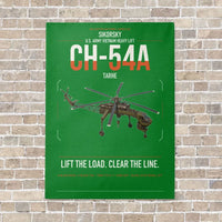 Thumbnail for Sikorsky CH-54A Tarhe vertical canvas print - no frame - green background