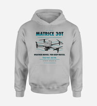 Thumbnail for DJI Matrice 30T design on light gray hoodie single side