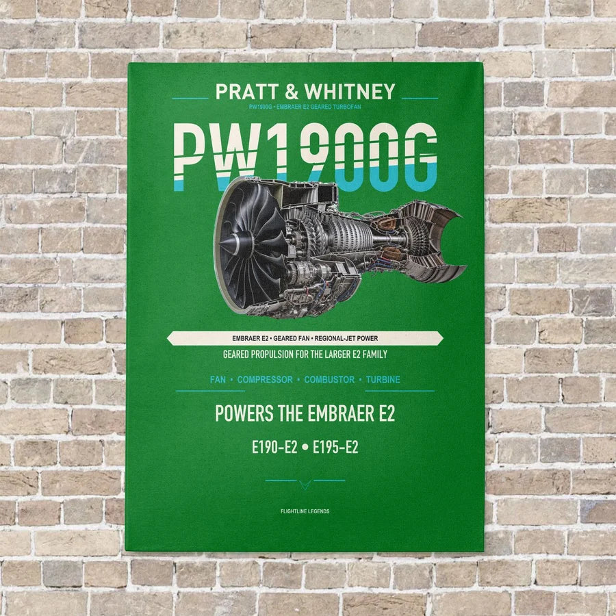 PW1900G vertical canvas print - no frame - green background