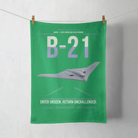 Thumbnail for B-21 Raider design on green towel