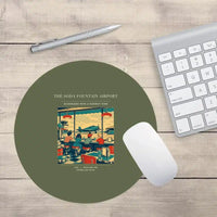 Thumbnail for VINTAGE G4247 - The Soda Fountain Airport - Designed Mouse Pads design on greenarmy round