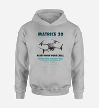 Thumbnail for DJI Matrice 30 design on light gray hoodie single side