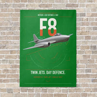 Thumbnail for Gloster Meteor F8 vertical canvas print - no frame - green background