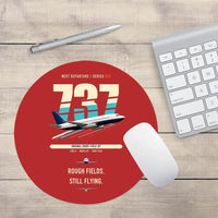 Thumbnail for Boeing 737-200 design on red round mouse pad
