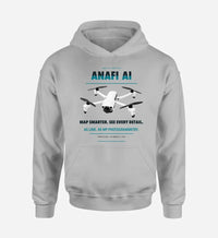 Thumbnail for Parrot ANAFI Ai design on light gray hoodie single side