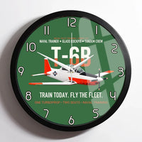 Thumbnail for T-6B Texan II Naval Aviator Training design on green framed wall clock