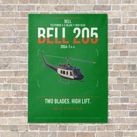 Thumbnail for Bell 205A-1++ vertical canvas print - no frame - green background