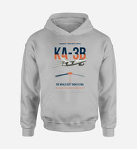 Thumbnail for KA-3B Skywarrior design on light gray double-side hoodie, single-side print