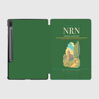 Thumbnail for Weeze Airport (NRN) design on green samsung tablet tablet case