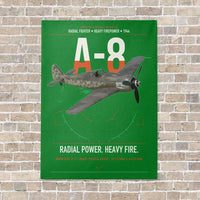 Thumbnail for Focke-Wulf Fw 190A-8 vertical canvas print - no frame - green background