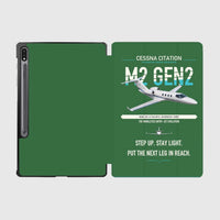 Thumbnail for Cessna Citation M2 Gen2 design on green samsung tablet tablet case
