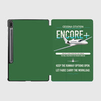 Thumbnail for Cessna Citation Encore+ design on green samsung tablet tablet case