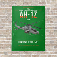Thumbnail for Bell AH-1Z Viper vertical canvas print - no frame - green background