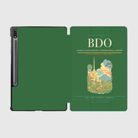 Thumbnail for Husein Sastranegara International Airport (BDO) design on green samsung tablet tablet case