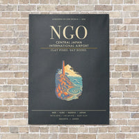 Thumbnail for Central Japan International Airport NGO - Canvas Framed - Gray