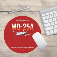 Thumbnail for MQ-25A STINGRAY design on red round mouse pad