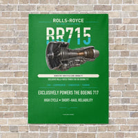 Thumbnail for BR715 vertical canvas print - no frame - green background
