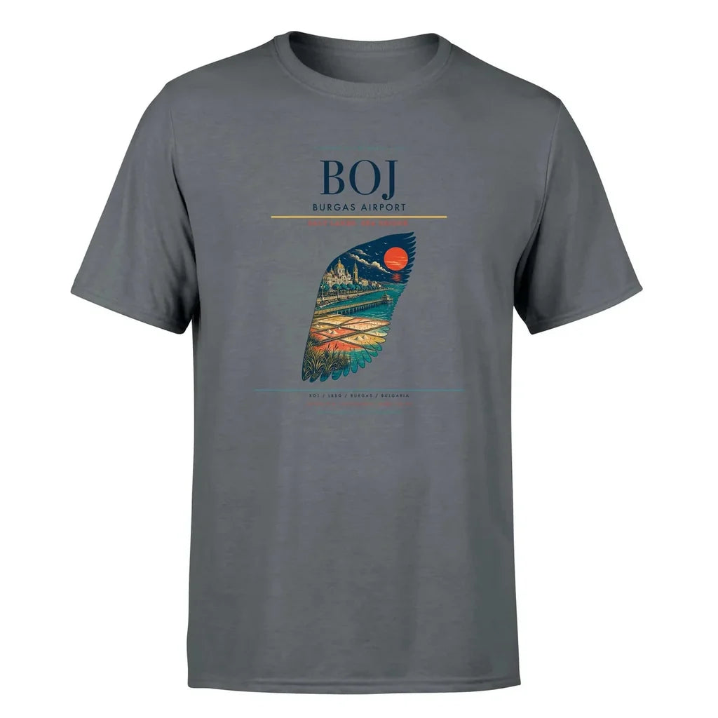 Burgas Airport (BOJ) Premium T-Shirt Gray