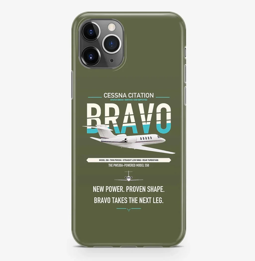 Cessna Citation Bravo design on green army magsafe iphone case, for iPhone Pro Max