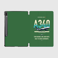 Thumbnail for Airbus A340-200 design on green samsung tablet tablet case