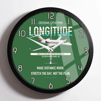 Thumbnail for Cessna Citation Longitude design on green framed wall clock