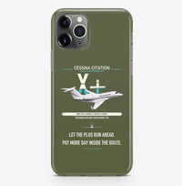 Thumbnail for Cessna Citation X+ design on green army magsafe iphone case, for iPhone Pro Max