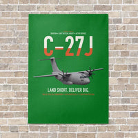 Thumbnail for C-27J Spartan vertical canvas print - no frame - green background