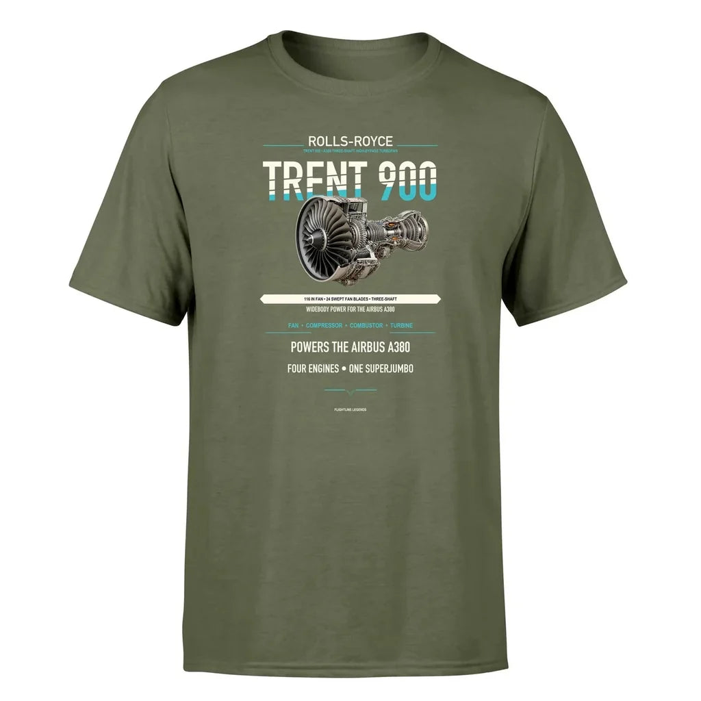 Trent 900 design on green army single side