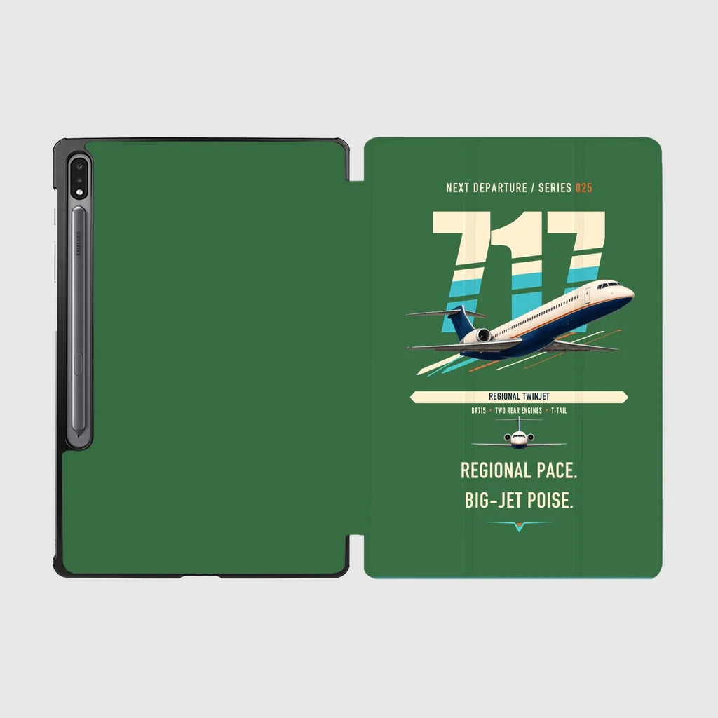 Boeing 717-200 design on green samsung tablet tablet case