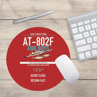 Thumbnail for Air Tractor AT-802F Fire Boss design on red round mouse pad