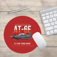 Thumbnail for AT-6E Wolverine Light Attack design on red round mouse pad