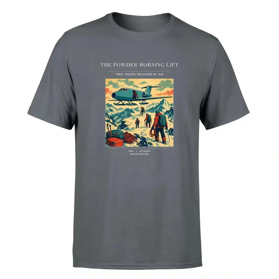 VINTAGE G4287 - The Powder Morning Lift - Premium T-Shirt design on gray premium t shirt
