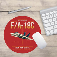 Thumbnail for F-A-18C Hornet design on red round mouse pad
