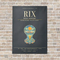 Thumbnail for Riga Airport RIX - Canvas Framed - Gray