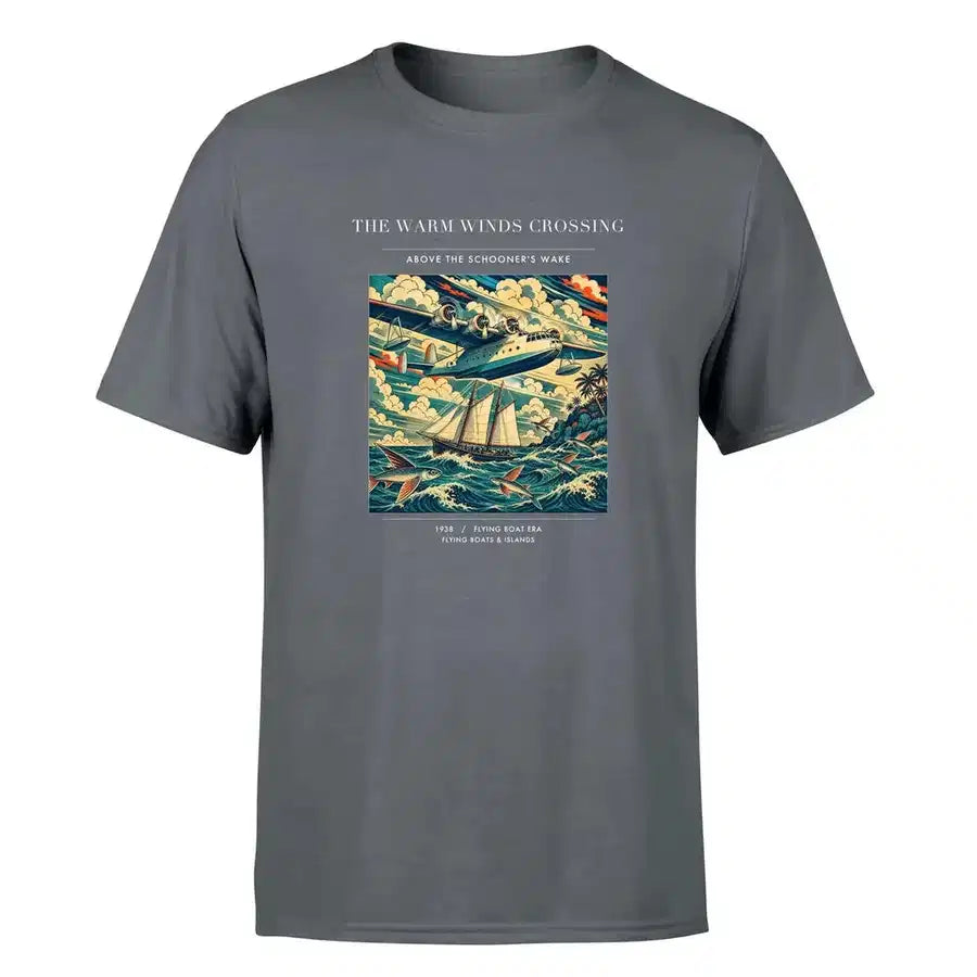 VINTAGE G4067 - The Warm Winds Crossing - Premium T-Shirt design on gray premium t shirt