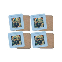 Thumbnail for The Typhoon Trackers - Designed Coasters design on light blue 4-pieces-set