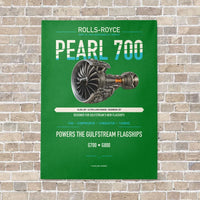 Thumbnail for PEARL 700 vertical canvas print - no frame - green background