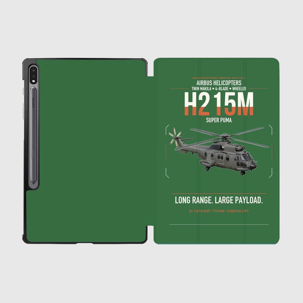Airbus H215M design on green samsung tablet tablet case
