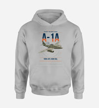 Thumbnail for Messerschmitt Me 262A-1a design on light gray double-side hoodie, single-side print