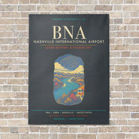 Thumbnail for Nashville International Airport BNA - Canvas Framed - Gray