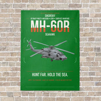 Thumbnail for Sikorsky MH-60R Seahawk vertical canvas print - no frame - green background